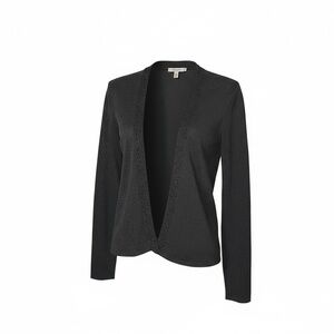 Eileen Fisher Womens XS S Studded Open Cardigan Taupe Brown Viscose Cotton Knit